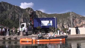 Presentation of Waste Free Oceans in front of Villefranche sur mer