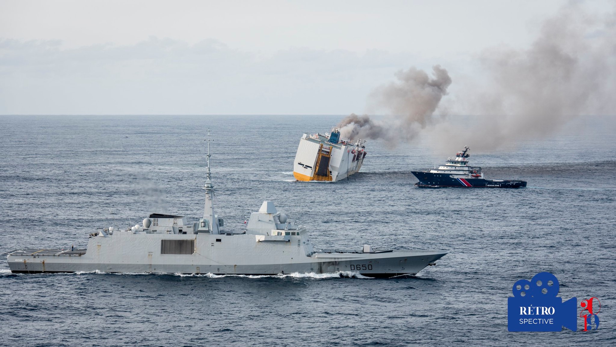 Collaboration with the French Navy in the fight against oil pollution from the Grande America