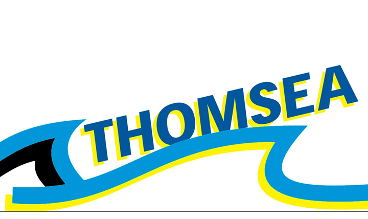 Thomsea logo, serving marine pollution control